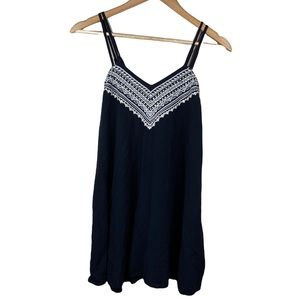 American Eagle Black Spaghetti Strap Boho Mini Dress Womens Size XXS